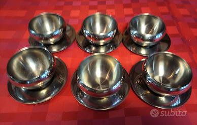 6 COPPETTE IN ACCIAIO IMCO