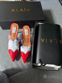 Scarpe con tacco alto Alaia rosse, taglia 38