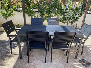 Set tavolo california + 6 poltrone