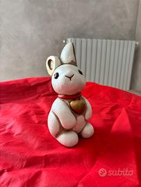 THUN Coniglietto in ceramica con cuore dorato