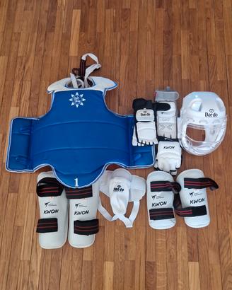 kit completo taekwondo taglia S  10/13 anni