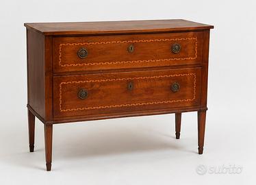 Cassettiera antica in legno stile Luigi XVI