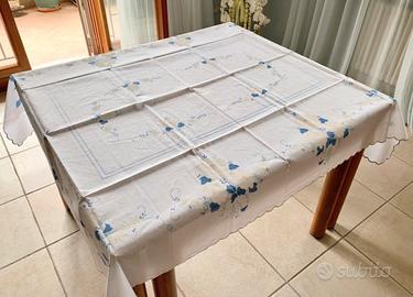 Tovaglia vintage dipinta a mano