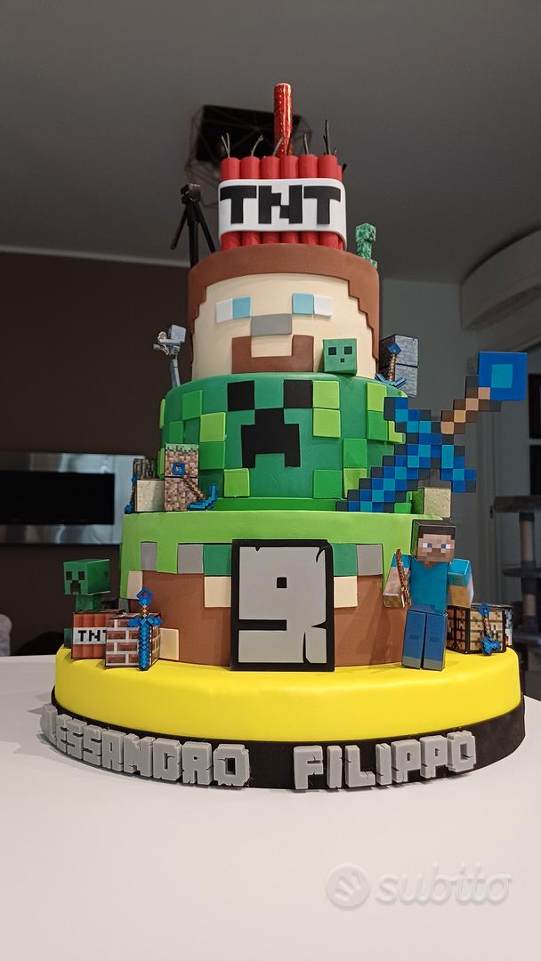 Torta di compleanno Minecraft - Tutto per i bambini In vendita a