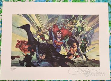 Litografia Simone Bianchi Justice League Superman