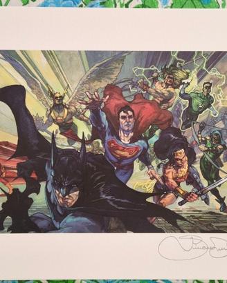 Litografia Simone Bianchi Justice League Superman