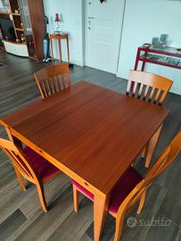 tavolo e 4 sedie Calligaris 