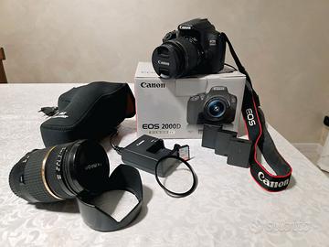Canon EOS 2000D + obbiettivi + accessori