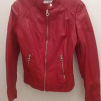 giubbino ecopelle rosso magenta Zuiki 