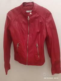 giubbino ecopelle rosso magenta Zuiki 