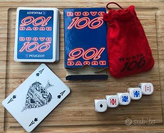 Carte gioco e dadi da poker Peugeot 106 vintage