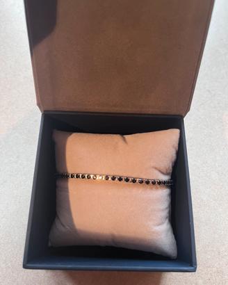 Bracciale Tennis Mabina Uomo Argento 925 Nero