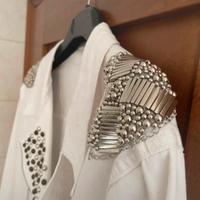 Giacca di jeans 2XL con borchie