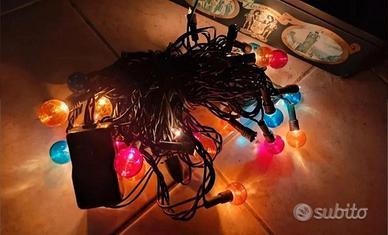 Lunghe luci di Natale vintage Suonano e alternano