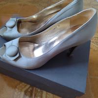 décolleté spuntate n.38 cerimonia grigio satinato