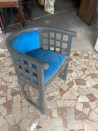 Sedie design anni 50 legno e velluto. Esclusive!