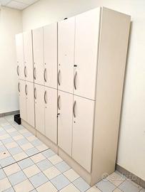6 armadi spogliatoio per supermercato usati