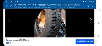5 Gomme auto185/55 R15