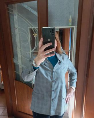 blazer giacca in  principe di galles fatta a mano 