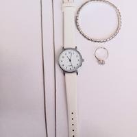 Set elegante donna – orologio + collana + braccial