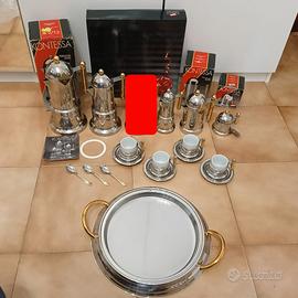 KONTESSA VEV Viganò set 18 pezzi caffettiere oro