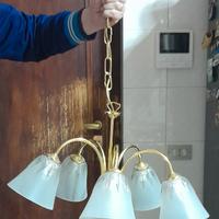 lampadario in ottone
