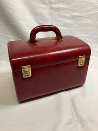 Beauty Case Vintage in pelle