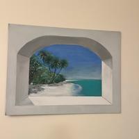 Dipinto trompe-l’oeil mare caraibico