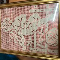 Ricamati a mano con cornice