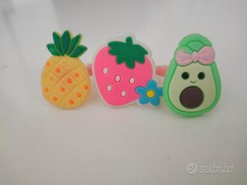 Set 3 Anelli Gomma Colorati Frutta