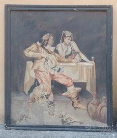 antica coppia di dipinti