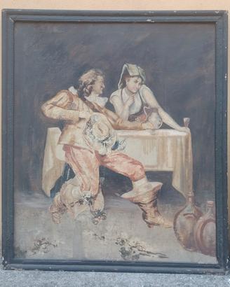 antica coppia di dipinti