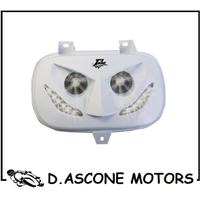 Maschera faro “Booster Bianca con leds bianchi 199