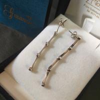 Orecchini pendenti in Oro Bianco con Diamanti