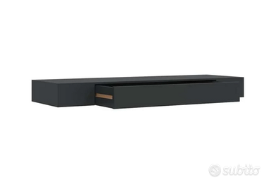 Mensola a Muro Galleggianti con Cassetto 80x25x8