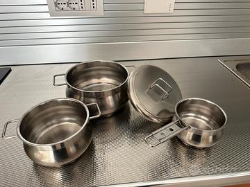 3 Pentole Barazzoni inox 18/10