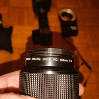 Obiettivo Canon FD 100 mmf/4 Macro
