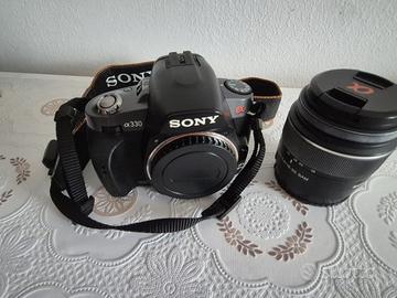 Macchina fotografica sony alpha 330 con custodia