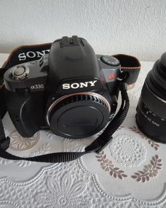 Macchina fotografica sony alpha 330 con custodia