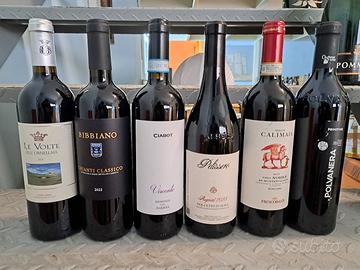 Lotto 6 bottiglie vino rosso italiano