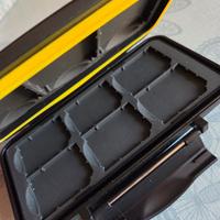 Astuccio contenitore schede memoria 