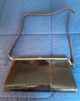 Borsa originale vintage in pelle di lucertola