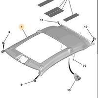 Sottotetto cielo citroen c3 b618 vetro padiglione