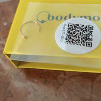 Nostril cerchietto in titanio color oro