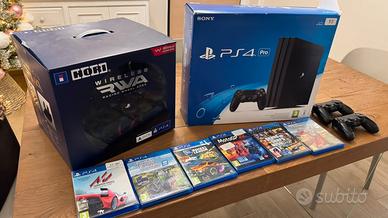 Playstation 4 pro con strerzo e pedali