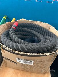 Corda battle rope Decathlon + 10 step Tunturi