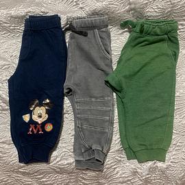 Lotto 3 pantaloni bimbo 9/12 mesi Disney Zara H&M