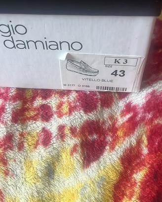 Mocassini Uomo Gio Damiano 43 Vera Pells Blu