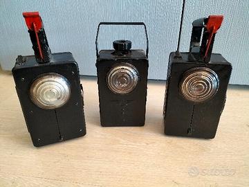 3 lampade ferrovie dello stato vintage