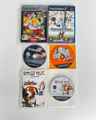 Lotto 5 giochi ps2 dragon ball z tennis dog’s life